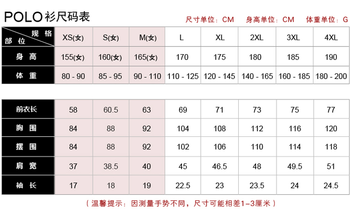 如何选择工作服尺码？