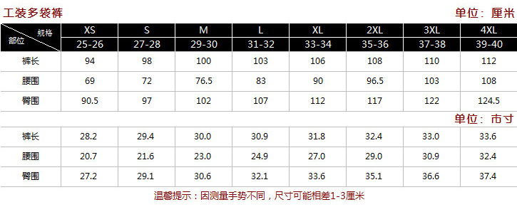 如何选择工作服尺码？