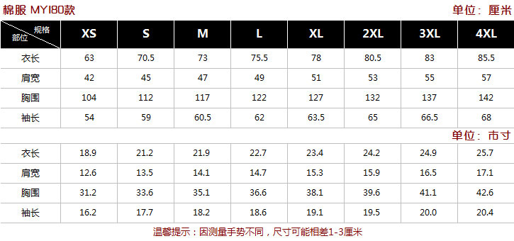 如何选择工作服尺码？